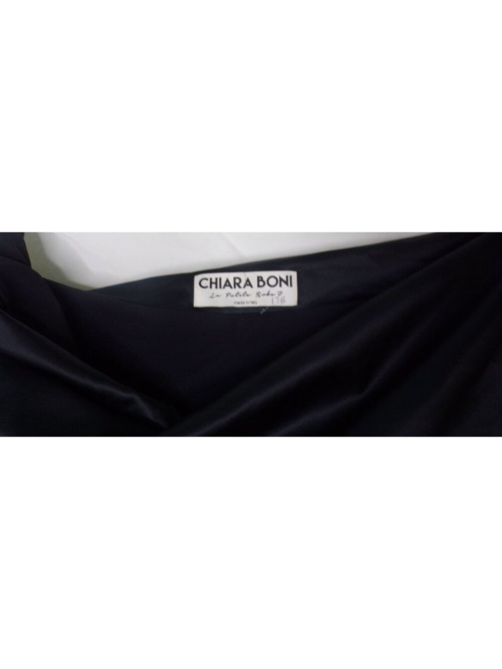 🆕CHIARA BONI Koppany Ruched Off Shoulder Gown Dress 12 Black - Picture 10 of 11